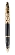 Перьевая ручка Waterman Carene Essential Black GT (F) чернила: синий, латунь, перо: золото 18К, S0909750