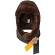Кожаный лётный шлем АртМех с воротником, подкладка и козырек овчина, цвет коричневый, 5256.4