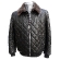 Куртка АртМех Пегас-Зима, кожа,  стеганная, подкладка бобер, воротник бобер (куски), черная, AVJ008WM