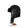 Кожаный шлем АртМех, подкладка и козырек овчина, цвет черный, АМ 5058.1