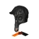 Кожаный лётный шлем АртМех, подкладка овчина, козырек жесткий, цвет черный, 5051.1