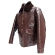 Куртка АртМех Гран-При, натуральная кожа козлик, подкладка-шерсть, воротник мутон, коричневая