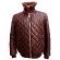 Куртка АртМех Пегас-Зима, кожа, стеганая, подкладка бобер (куски), воротник бобер, коричневая, AVJ00