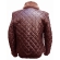 Куртка АртМех Пегас-Зима, кожа, стеганая, подкладка бобер (куски), воротник бобер, коричневая, AVJ00