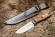 Нож Kizlyar Supreme Colada AUS8 S, деревянная рукоять, кожаный чехол