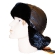Кожаный шлем АртМех, отделка норка, подкладка бобр, цвет коричневый, 6250.4НОРКА
