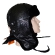 Кожаный шлем АртМех на овчине, отворот овчина, широкое ухо, черный, 5257.1