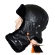 Кожаный шлем АртМех, отворот овчина, длинное ухо, черный, 5251.1