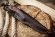 Нож Kizlyar Supreme Corsair AUS8 Satin+SW деревянная рукоять, кожаный чехол