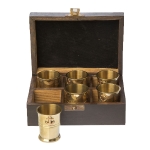 Набор шесть стаканчиков в деревянной коробке "Корабельная бочка", ICUP-6