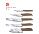 Нож кухонный Victorinox Swiss Modern, сталь, сантоку, 170 мм, рукоять ореховое дерево, 6.9050.17KG