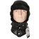 Кожаный лётный шлем АртМех с воротником, подкладка и козырек овчина, цвет черный, 5256.1