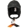 Кожаный лётный шлем АртМех, подкладка овчина, козырек жесткий, цвет черный, 5051.1