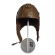 Кожаный шлем на флисе Артмех, цвет коричневый, 2058.4