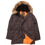 Куртка аляска Alpha Industries slim Fit N-3B, Parka, deep brown-orange