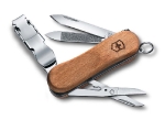 Нож-брелок Victorinox NailClip Wood 580, 65 мм, 6 функций, деревянная рукоять, 0.6461.63