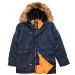 Куртка аляска Alpha Industries Slim Fit N-3B GEN 1 Parka, blue-orange, размер S