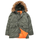 Куртка аляска Alpha Industries Slim Fit N-3B GEN 1 Parka, green-orange