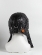 Кожаный шлем на флисе АртМех, круглый, пластик, цвет черный, АМ 2051.1ФЛИС