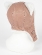 Шлем АртМех натуральная кожа мех овчина белая, отворот, ушки (пудровый), АМ 5262.8
