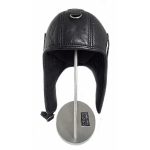 Кожаный шлем АртМех, подкладка флис, без козырька, цвет черный, АМ 2050.1