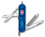 Швейцарский нож-брелок Victorinox Signature Lite (полупрозрачный синий) 58 мм, 7 функций, 0.6226.T2