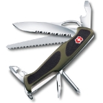Нож перочинный Victorinox RangerGrip 178 (зеленый/черный) 130 мм 12 функций, 0.9663.MWC4