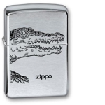 Зажигалка Zippo Alligator Brushed Chrome, 200 ALLIGATOR