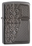 Зажигалка Zippo Armor™ с покрытием Black Ice®, чёрная, глянцевая, 29498