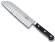 Нож кухонный сантоку Victorinox, кованый, рифлёное лезвие 17 см, чёрная рукоять, 7.7223.17