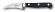 Нож кухонный, формовочный Victorinox, кованый, изогнутое лезвие 6 см, чёрный, 7.7183