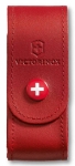 Чехол на ремень Victorinox для перочинных ножей 91 мм толщиной 2-4 уровня, на кнопке, кожаный, красный, 4.0520.1