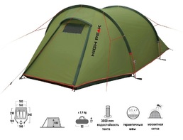 Трекинговая палатка High Peak Kite 3, 10189