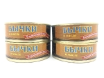 Бычки черноморские бланшированные в масле, Соцпуть, 4 X 240 гр.