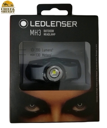 Фонарь налобный Led Lenser MH3, 200 лм, черный, 501597