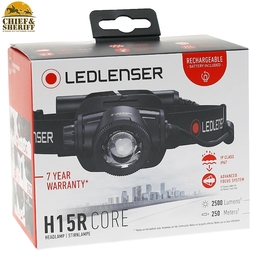 Фонарь налобный Led Lenser H15R Core, 2500 лм, черный, 502123