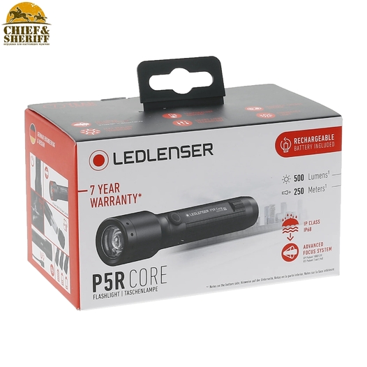 Фонарь ручной Led Lenser P5R CORE, 500 лм, черный, 502178