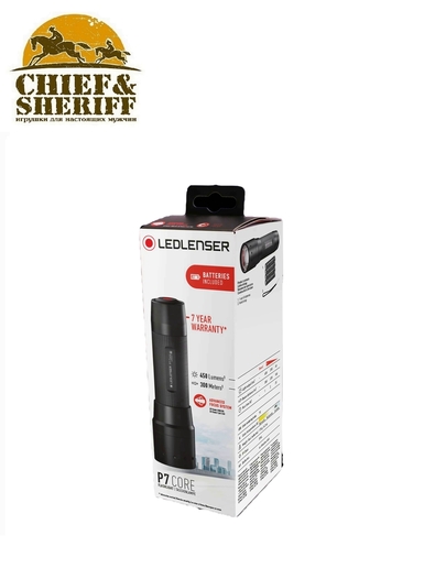 Фонарь ручной Led Lenser P7 CORE, 450 лм, черный, 502180