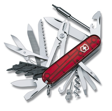 Нож складной Victorinox CyberTool 41, 1.7775.T, 91мм 41 функция, полупрозрачный красный