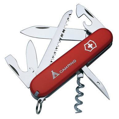 Складной нож Victorinox Camper, 1.3613.71, 91 мм, 13 функций, красный
