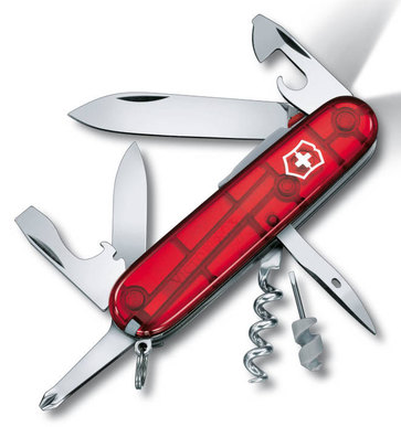 Складной нож Victorinox Spartan lite1.7804.T, 91 мм, 14 функций. полупрозрачный красный