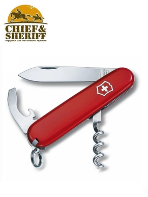 Складной нож Victorinox Waiter, 0.3303, 84 мм, 9 функций, красный