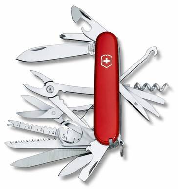 Швейцарский складной нож Victorinox Swiss Champ, 1.6795, 91 мм, 33 функции, красный