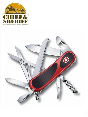 Нож складной Victorinox EvoGrip S17, 2.3913.SC, 85 мм 15 функций, красно-чёрный