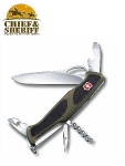 Нож складной Victorinox RangerGrip 61, 0.9553.MC4, 130 мм 11 функций, зеленый/черный