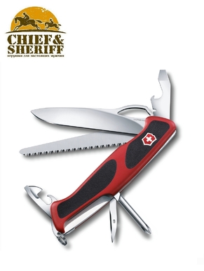 Нож складной Victorinox RangerGrip 78, 0.9663.MC, 130 мм 12 функций, красный/черный