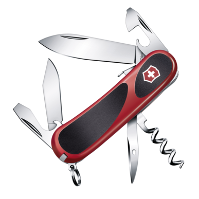 Нож складной Victorinox EvoGrip S101, 2.3603.SC, 85 мм 12 функций, красно-чёрный