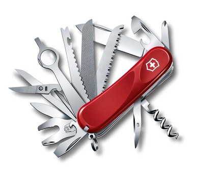 Нож складной Victorinox Evolution 28, 2.5383.E, 85 мм 23 функции, красный