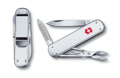 Нож складной Victorinox Money Clip, 0.6540.16, 74 мм 5 функций, серебристый