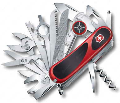 Нож складной Victorinox EvoGrip S54, 2.5393.SC, 85 мм 31 функция, красно-чёрный